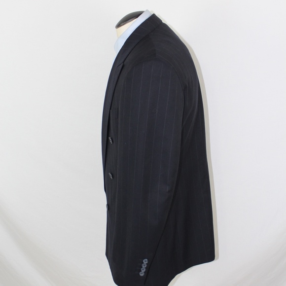 E. ZEGNA SUPER 100's navy double breasted 40R US - Picture 3 of 7